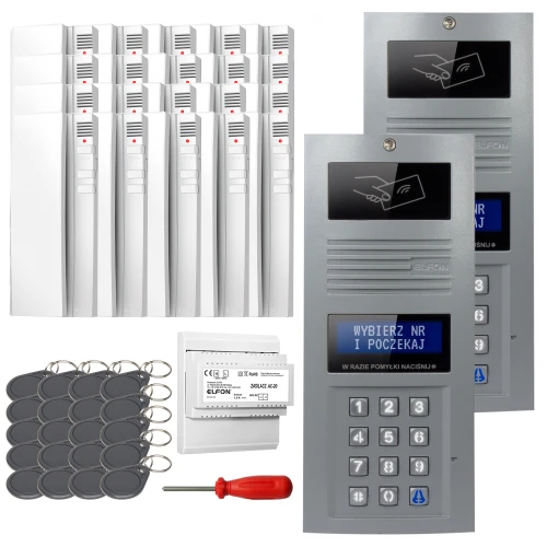Intercom Set Prop Digital Intercom Set ELFON 2x OP-SL255R-P – Flush-Mounted