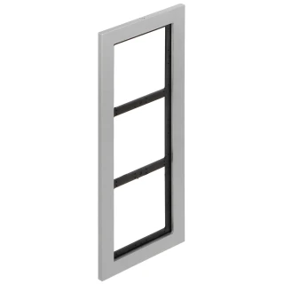 The image shows a sleek, rectangular mounting panel with a metallic finish designed for secure installation. It features a sturdy frame with multiple slots for versatile configuration options.