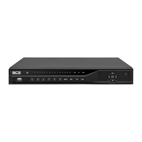 8-channel IP recorder BCS-L-NVR0802-A-4KE. Compatible with cameras with resolutions up to 8Mpx.