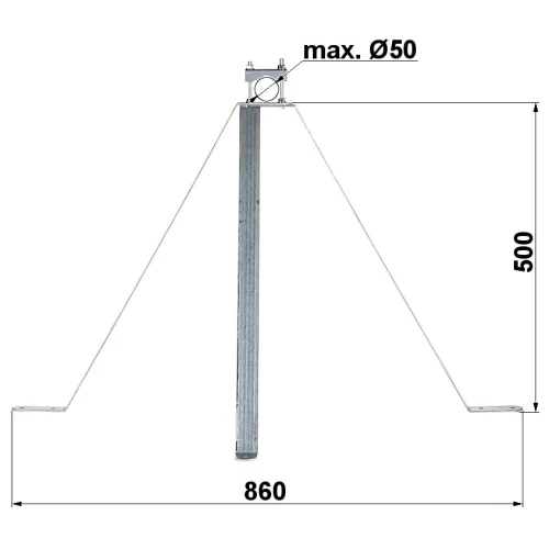Masonry clamp OMP-50W50