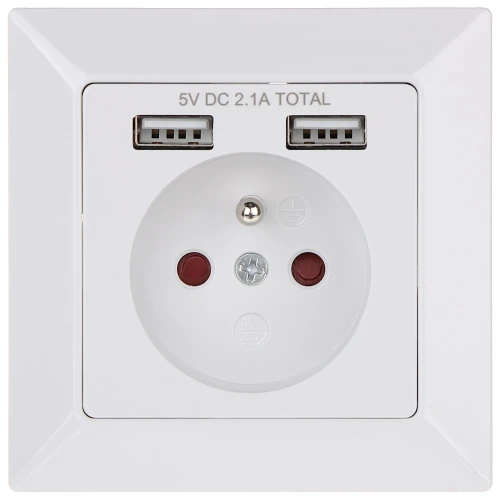 Single socket with USB power supply OR-AE-13140 230V 16A ORNO