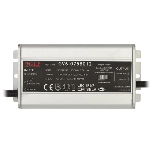 GV6-12V/6.25A Switching Power Supply