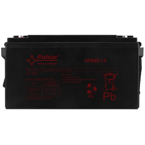 Battery for buffer power supplies 65Ah/12V HPB65-12 PULSAR