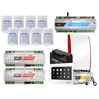 Ropam NeoGSM-IP-64 DIN Alarm System, White, 8x Sensor, Roller Shutter Control, Lighting, GSM Notification, Wifi