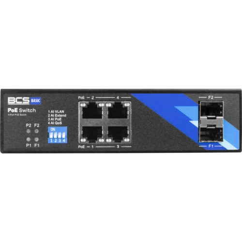 BCS-B-ISP04G-2SFP BCS PoE 4-port switch DIN rail