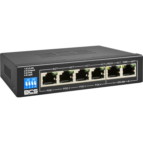 BCS-B-SP0402 PoE Switch for 4 IP cameras