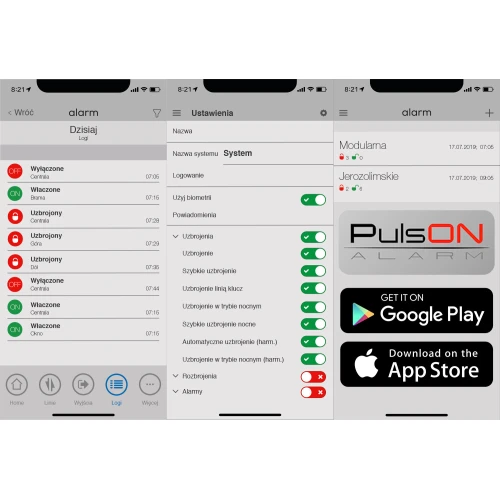 PulsON CP80 2G/4G Alarm Control Panel, Ethernet/WiFi