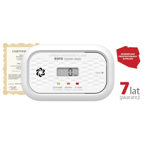 Czujnik czadu EURA" CD-72A2v755/B - certyfikat CNBOP-PiB