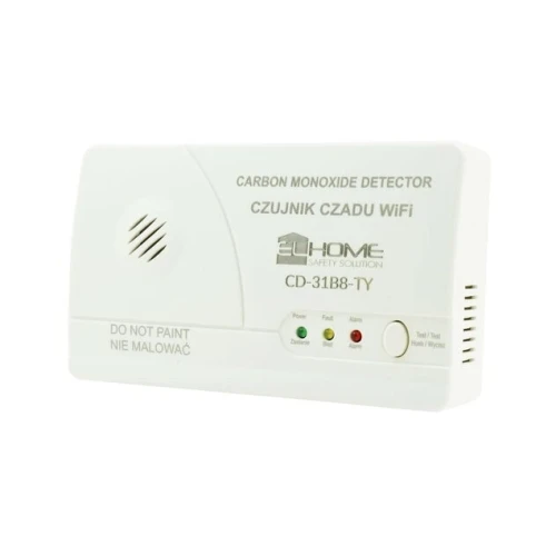 WiFi carbon monoxide sensor "EL HOME" CD-31B8-TY - freestanding, DC 4.5V (3x LR6), 300 ppm test, Tuya application, B81A431