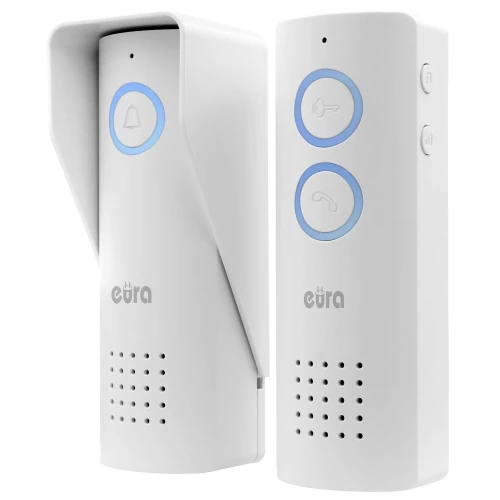 Wireless intercom EURA ADP-80A3 - white, 426~440 MHz, range up to 100m, supports 1 entrance