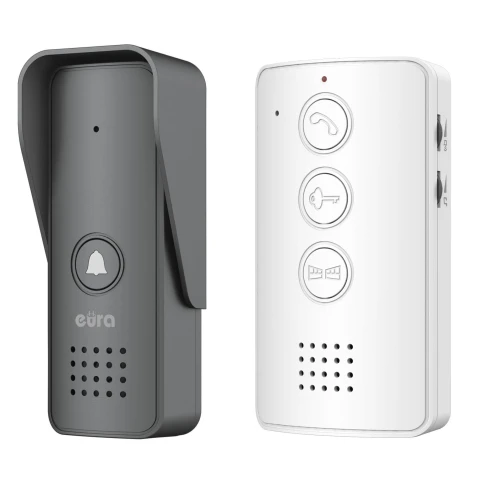EURA ADP-09A3 Intercom - white, hands-free, 2 entrance support