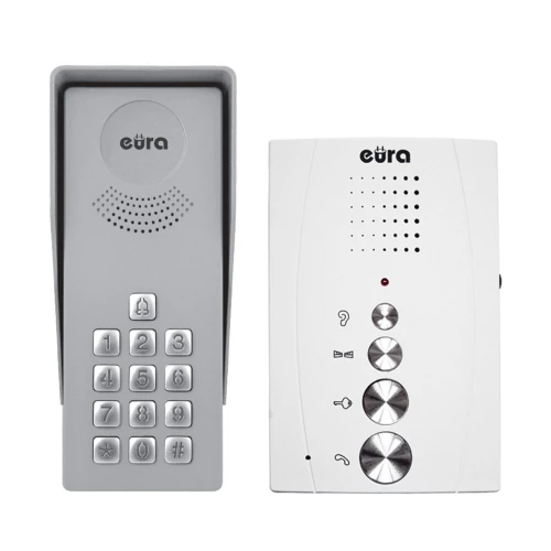 EURA ADP-38A3 Intercom ENTRA Set, white, single-family, with intercom and keypad cassette