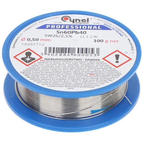 Soldering wire CYN-0.50/100 Cynel Unipress