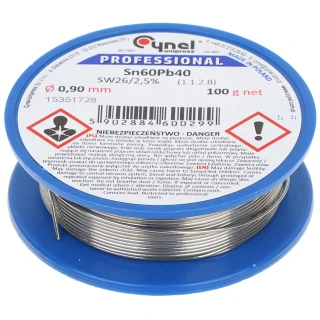 Soldering wire CYN-0.90/100 Cynel Unipress