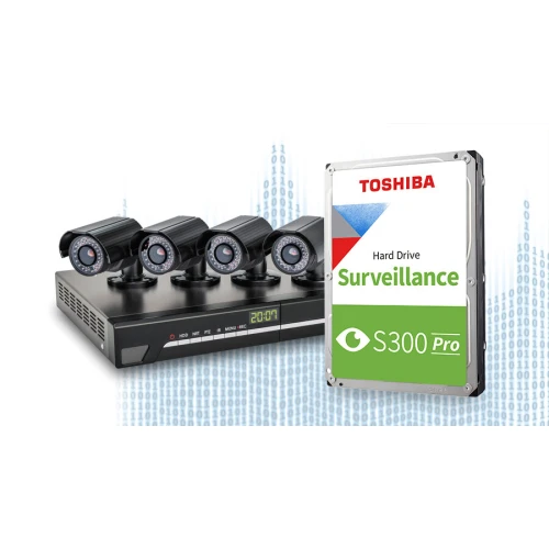 Toshiba S300 Pro Surveillance 10TB Hard Drive for Monitoring