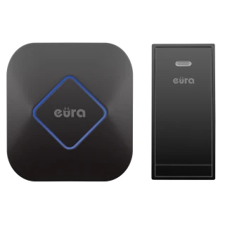 Wireless doorbell EURA WDP-83H2 JAZZ battery-free, expandable, black