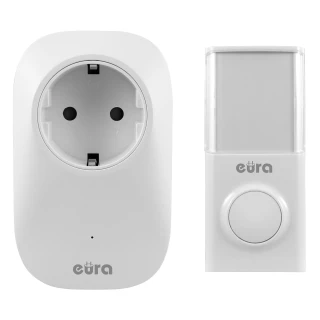 Wireless doorbell EURA WDP-91H2 SOUL with socket ~230v - battery-free, expandable, Schuko