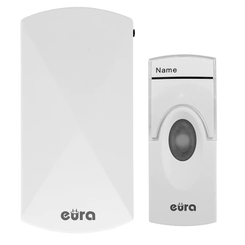 Wireless doorbell EURA WDP-05A3 - white, coded, expandable, powered by 230V/50 Hz
