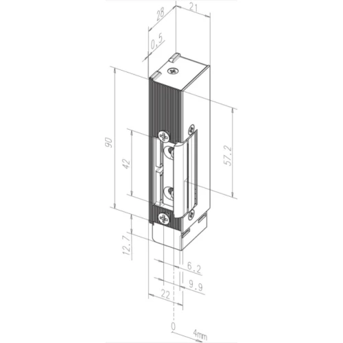 Electric lock for left fire-resistant door 142U-Q34