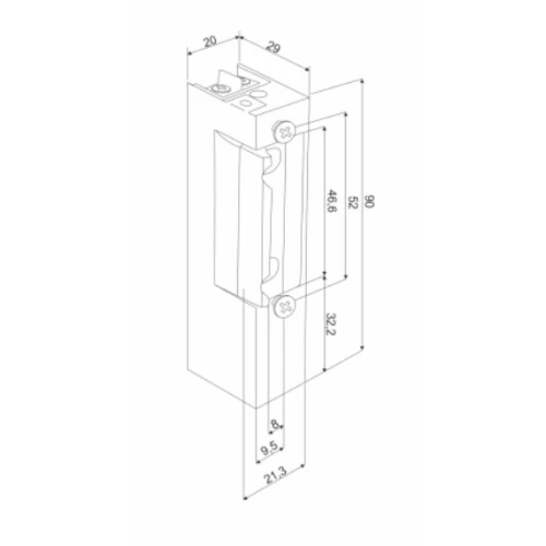 Electromagnetic lock R-3 812 12VAC/DC