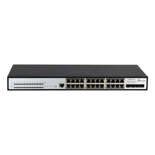 Extralink Chiron Pro | PoE Switch | 24x RJ45 1000Mb/s PoE Ports, 4x SFP+ Slots, Layer 3, Managed, 370W