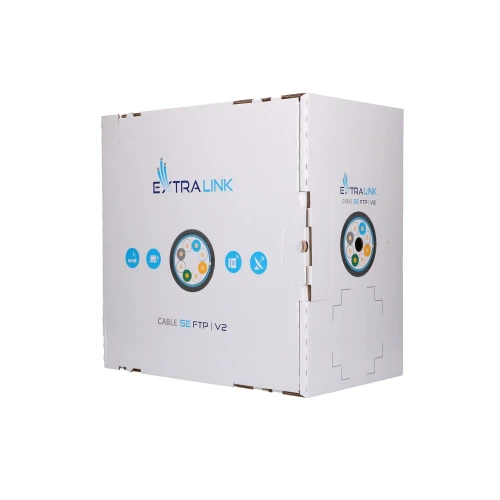 Extralink CAT5E FTP (F/UTP) V2 External | Twisted pair network cable | 305M