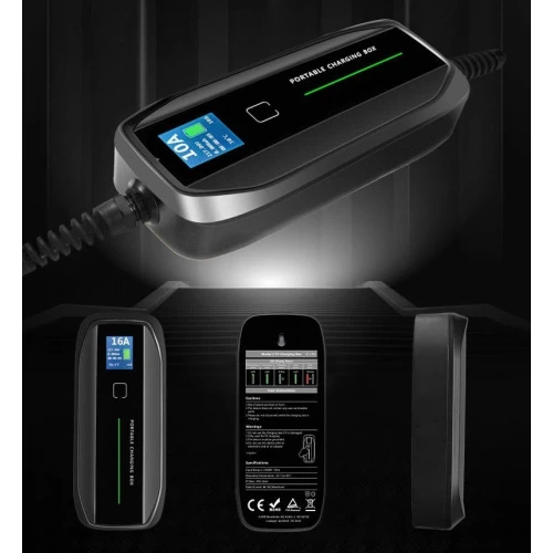 Extralink BS-PCD030 16A 3.6kW Schuko | Portable electric vehicle charger | 1 phase, 5.5m, LCD display, IP67