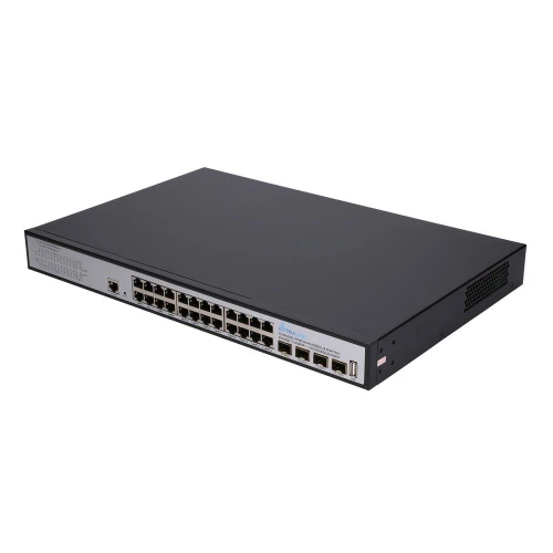 Extralink Hypnos Pro | Switch | 24x RJ45 1000Mb/s PoE, 4x SFP+, L3, managed, 450W