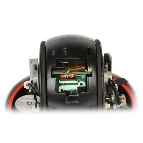 The image shows the internal components of a camera, highlighting the micro SD card slot. The intricate circuitry and connectors are visible, emphasizing the device's advanced technology.