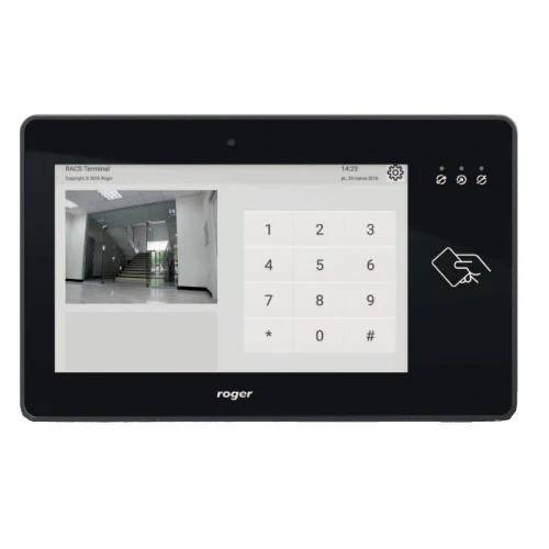 Internal graphic touch panel with Mifare MD70 reader