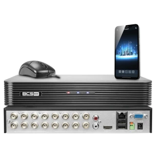 Hybrid 16-channel recorder BCS-B-XVR1601(2.0) for 5MPx