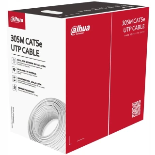 Installation cable, LAN U/UTP category 5E, 305m cardboard box
