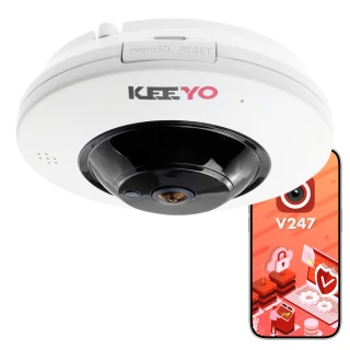 Wireless FISHEYE IP Camera KEEYO LV-P-IP4M2FE 4Mpx IR 25m 180 degrees