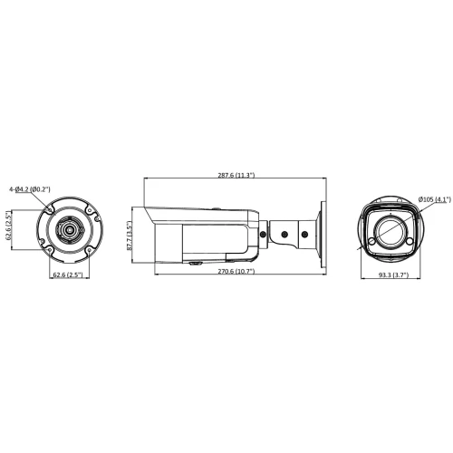 IP Camera DS-2CD2T87G2-L(4mm)(C) ColorVu 8Mpx Hikvision