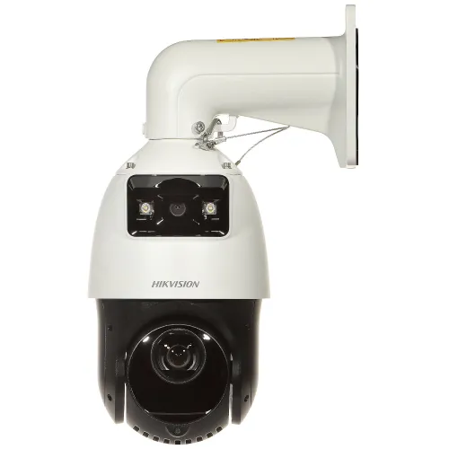 Outdoor high-speed PTZ camera with advanced ColorVu technology for enhanced low-light performance. Features a robust design suitable for various weather conditions, ensuring reliable security monitoring.