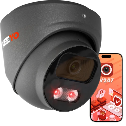 IP Dome Camera 5Mpx IR 25m KEEYO LV-V-IP5M25DF-G-II AI Audio
