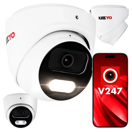 KEEYO LV-V-IP8M25DF-B-II 8Mpx IR 25m Dome IP Camera