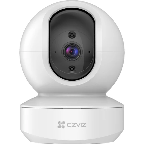 A sleek, white, full HD IP camera with a spherical design and a prominent lens in the center. The camera features the EZVIZ logo on its base, indicating its brand.