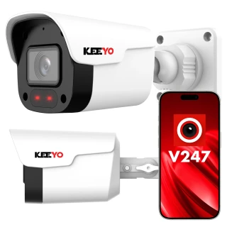 IP Bullet Camera 4MP IR 25m KEEYO LV-V-IP4M25TF-B Audio AI