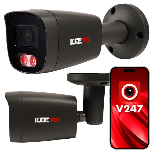 IP Tube Camera 5Mpx IR 25m KEEYO LV-V-IP5M25TF-G-II AI Audio