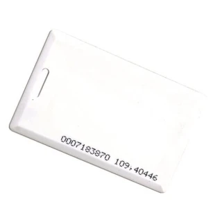 RFID Card EMC-01 125kHz 1.8mm with number (8H10D+W24A) white with hole laminated