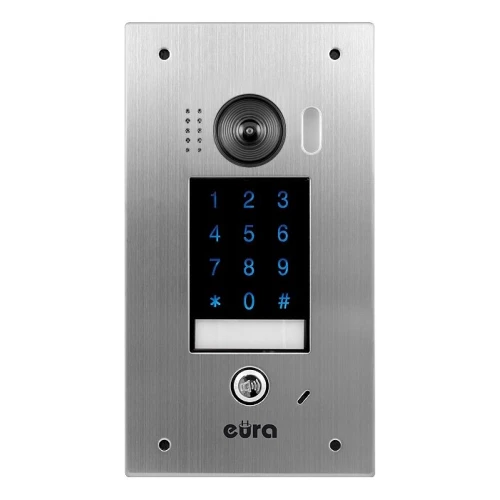 EURA VDA-74A5 v.3 2EASY Single-Family Modular Outdoor Video Intercom Station with Flush Mount and Touch Keypad