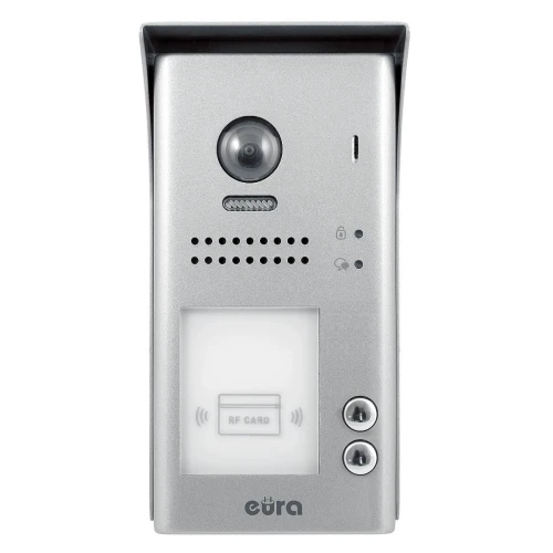 External panel of the Eura VDA-81A5 2EASY video intercom, two-family