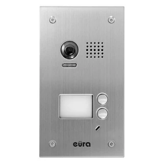 External cassette of the EURA VDA-78A5 2EASY video intercom, flush-mounted, 2-apartment