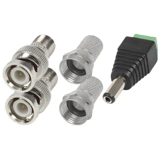 Set of connectors plugs for one camera