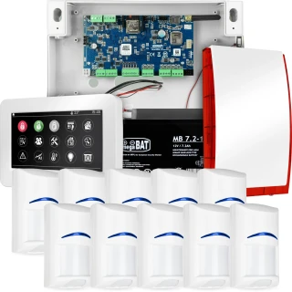 NeoGSM-IP Alarm System, White, 10x sensor, GSM Notification, Wifi