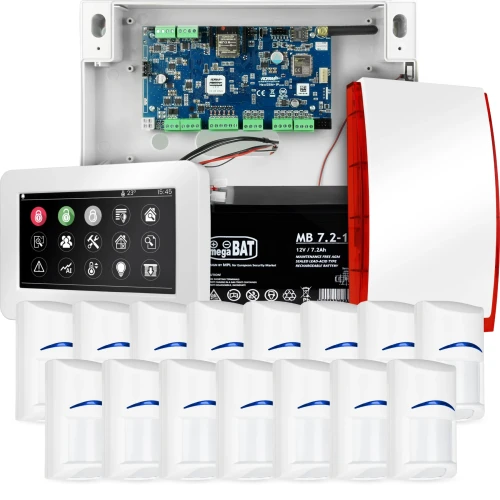 Ropam NeoGSM-IP Alarm Set 15 x Bosch Touch Manipulator TPR-4WS Wifi GSM Sensor