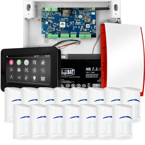Complete alarm system NEOLTE-IP, 15x BOSCH sensor, TPR-4BS-P, GSM WiFi