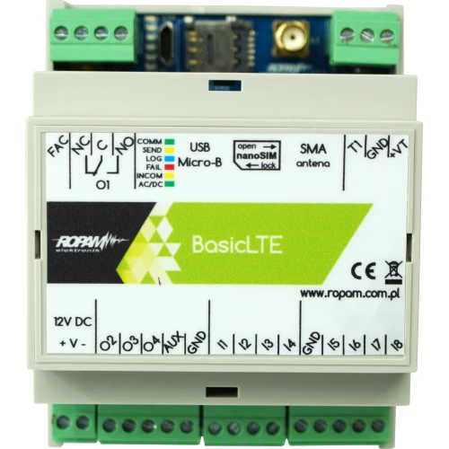 LTE 2G/4G Communication Module, 12V/DC, BasicLTE-D4M Ropam