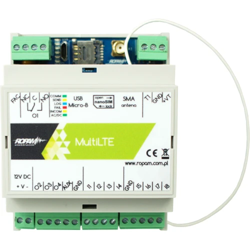 LTE/GPRS Communication Module, 12V/DC, MultiLTE-RF-D4M Ropam